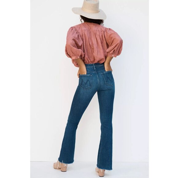 Anthropologie Pilcro the Tavi Embroidered Button Down Blouse Pink Women S - Picture 6 of 14